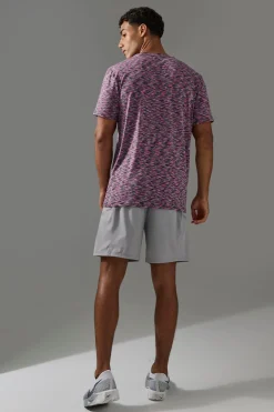 Man Active Lightweight Space Dye Marl Short Sleece T-shirt | UK^boohooMAN Discount