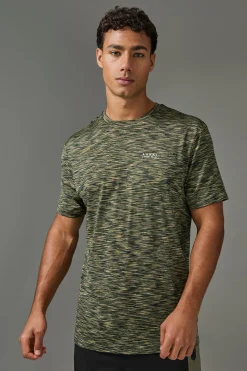 Man Active Lightweight Space Dye Marl Short Sleece T-shirt | UK^boohooMAN Best