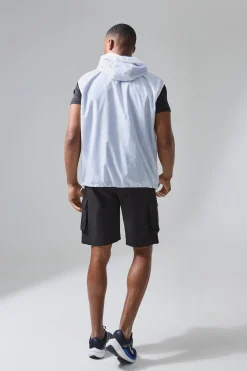 boohooMAN Man Active Mesh Lined Hooded Regular Fit Gilet | UK| Coats & Jackets