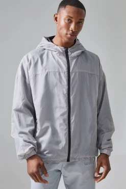 boohooMAN Man Active Mesh Lined Oversized Windbreaker | UK| Coats & Jackets
