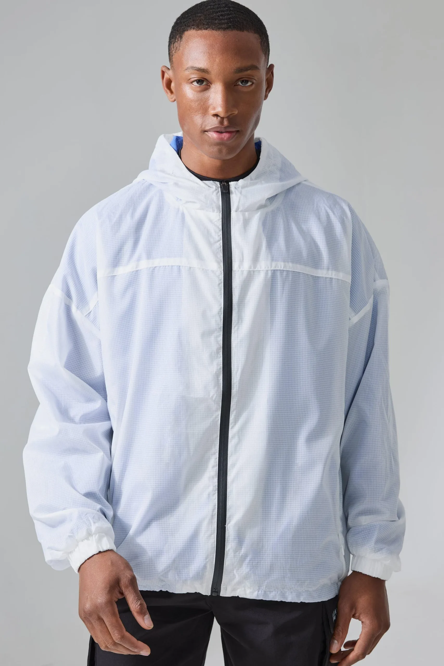 boohooMAN Man Active Mesh Lined Oversized Windbreaker | UK| Coats & Jackets