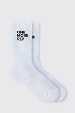 boohooMAN Man Active One More Rep Crew Socks | UK| Underwear & Socks|Underwear & Socks