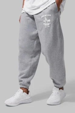 boohooMAN Man Active Oversized Barbell Club Joggers | UK| Trousers