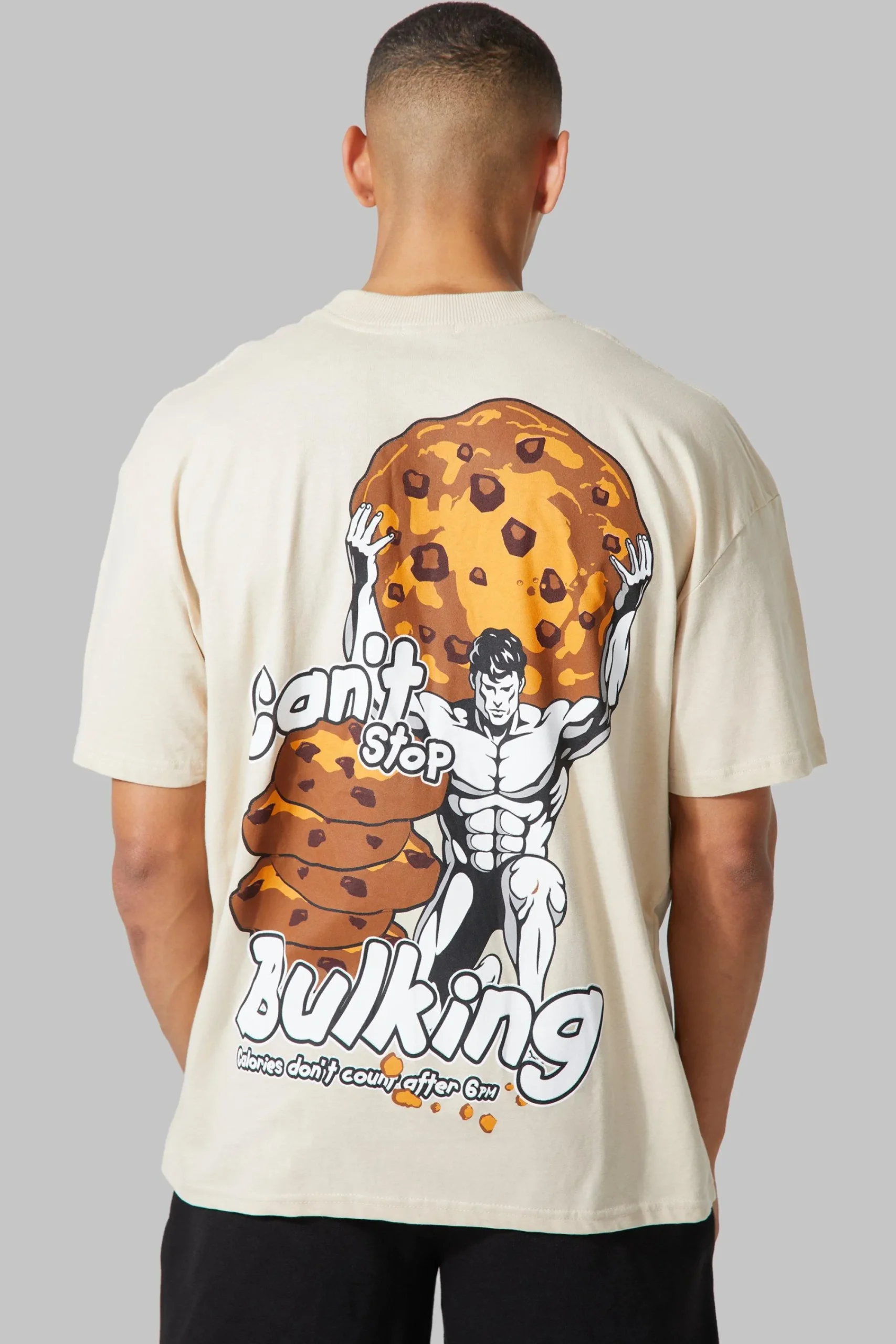Man Active Oversized Cant Stop Bulking T-shirt | UK^boohooMAN Outlet