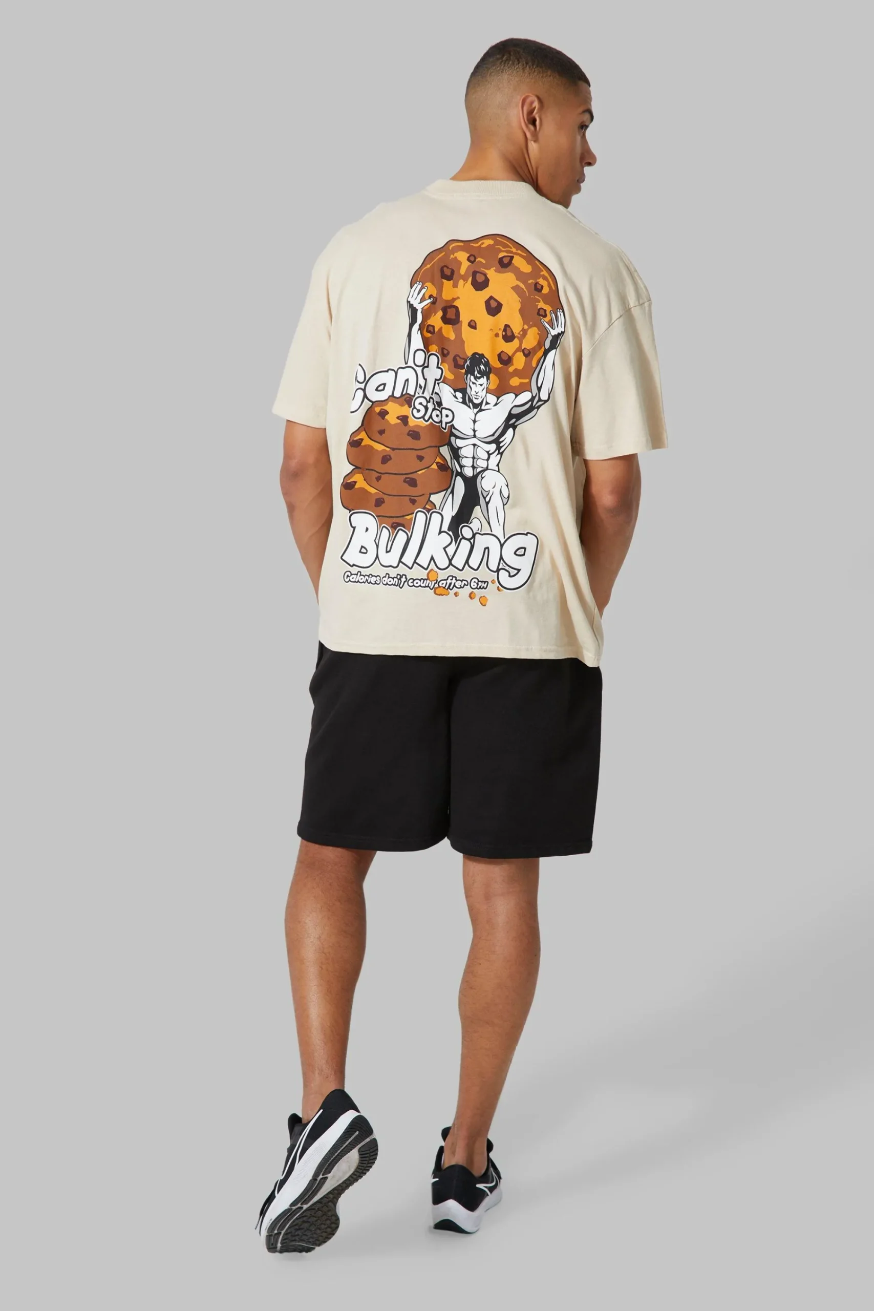 Man Active Oversized Cant Stop Bulking T-shirt | UK^boohooMAN Outlet