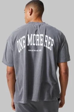 Man Active Oversized Overdye Rep T-shirt | UK^boohooMAN Sale