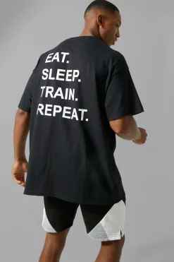 Man Active Oversized Repeat T-shirt | UK^boohooMAN New