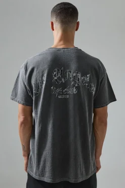 Man Active Oversized Wash La Lift Club T-shirt | UK^boohooMAN Sale