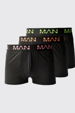 boohooMAN Man Active Performance 3 Pack Boxer Neon Logo | UK| Underwear & Socks|Underwear & Socks