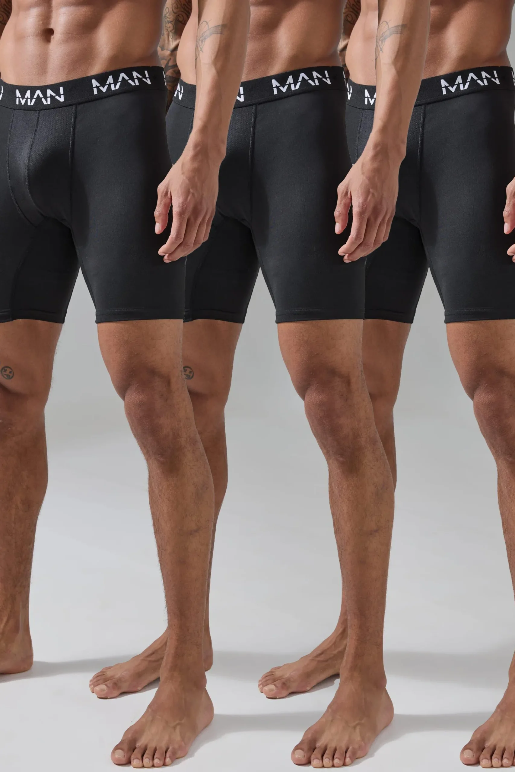 boohooMAN Man Active Performance 7inch Long 3 Pack Boxer | UK| Underwear & Socks|Underwear & Socks