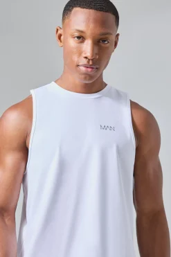 Man Active Performance Reg Fit Tank | UK^boohooMAN