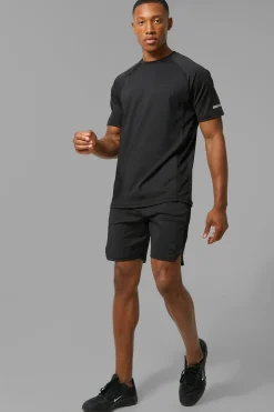 boohooMAN Man Active Performance T Shirt & Short Set | UK| Tracksuits