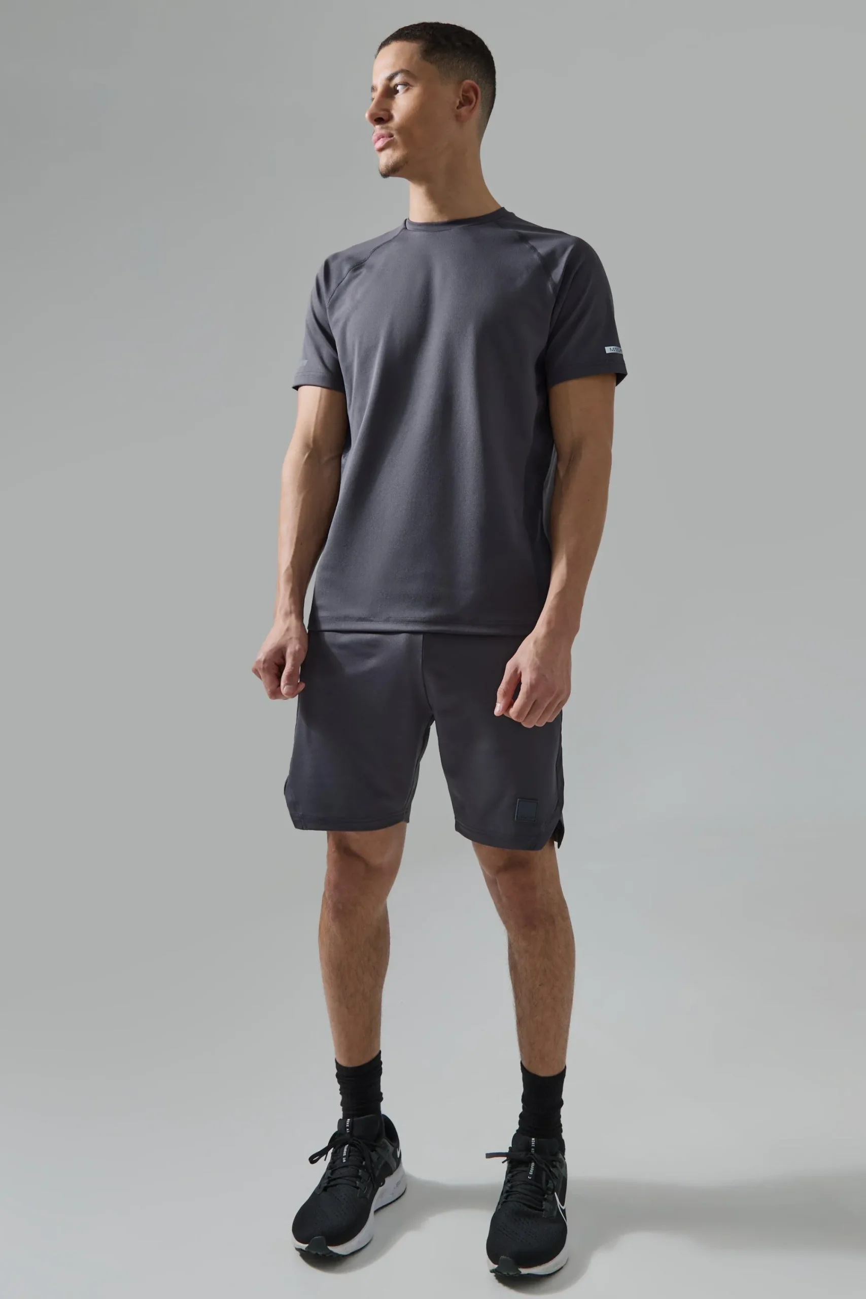 boohooMAN Man Active Performance T-shirt & Short Set | UK| Tracksuits