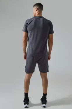 boohooMAN Man Active Performance T-shirt & Short Set | UK| Tracksuits