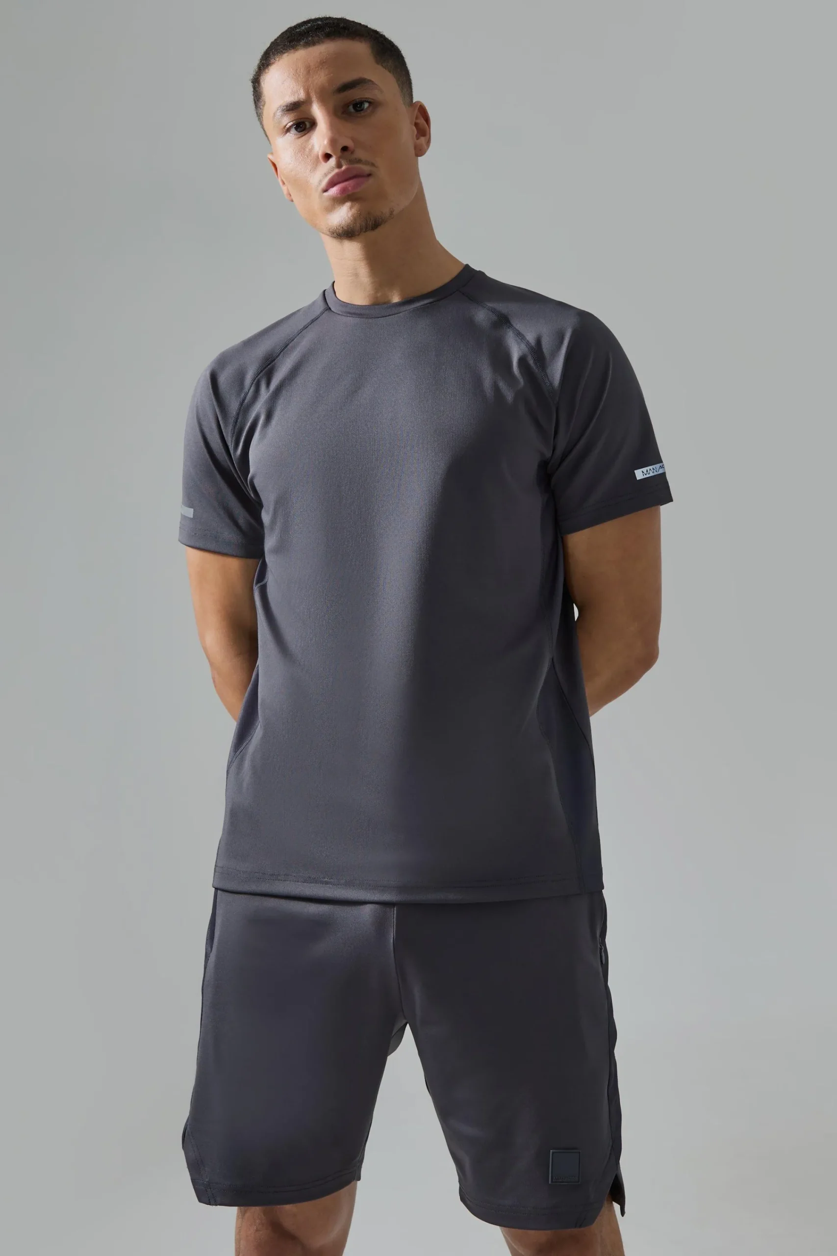 boohooMAN Man Active Performance T-shirt & Short Set | UK| Tracksuits
