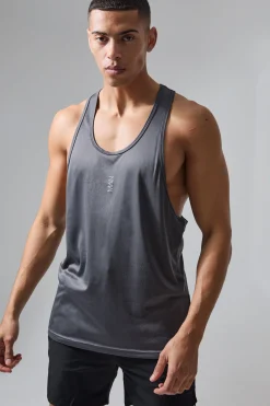 Man Active Poly Gym Regular Fit Racer Vest | UK^boohooMAN Discount
