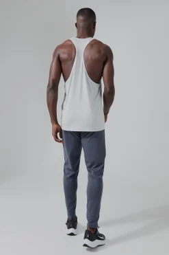 Man Active Poly Reg Fit Racer Vest | UK^boohooMAN New