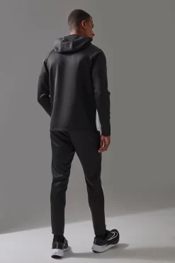 boohooMAN Man Active Pro Regular Fit Zip Thru Hooded Track Top | UK| Hoodies & Sweatshirts