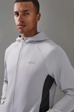 boohooMAN Man Active Pro Zip Thru Hooded Track Top Tracksuit | UK| Tracksuits|Hoodies & Sweatshirts