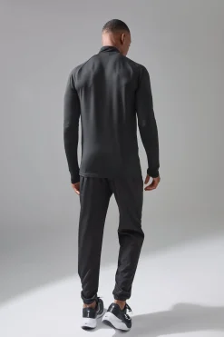 boohooMAN Man Active Quarter Zip And Jogger Tracksuit | UK| Tracksuits
