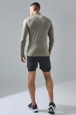 boohooMAN Man Active Quarter Zip 2-in-1 Short Tracksuit | UK| Tracksuits