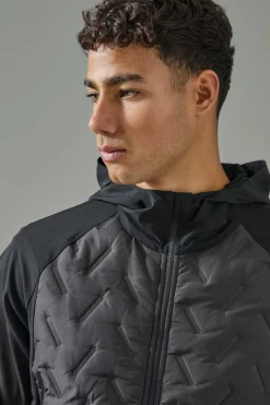 boohooMAN Man Active Quilted Hooded Jacket | UK| Coats & Jackets