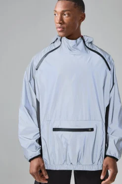 boohooMAN Man Active Reflective Oversized Windbreaker | UK| Coats & Jackets