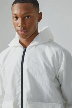 boohooMAN Man Active Ripstop Nylon Utility Windbreaker | UK| Coats & Jackets