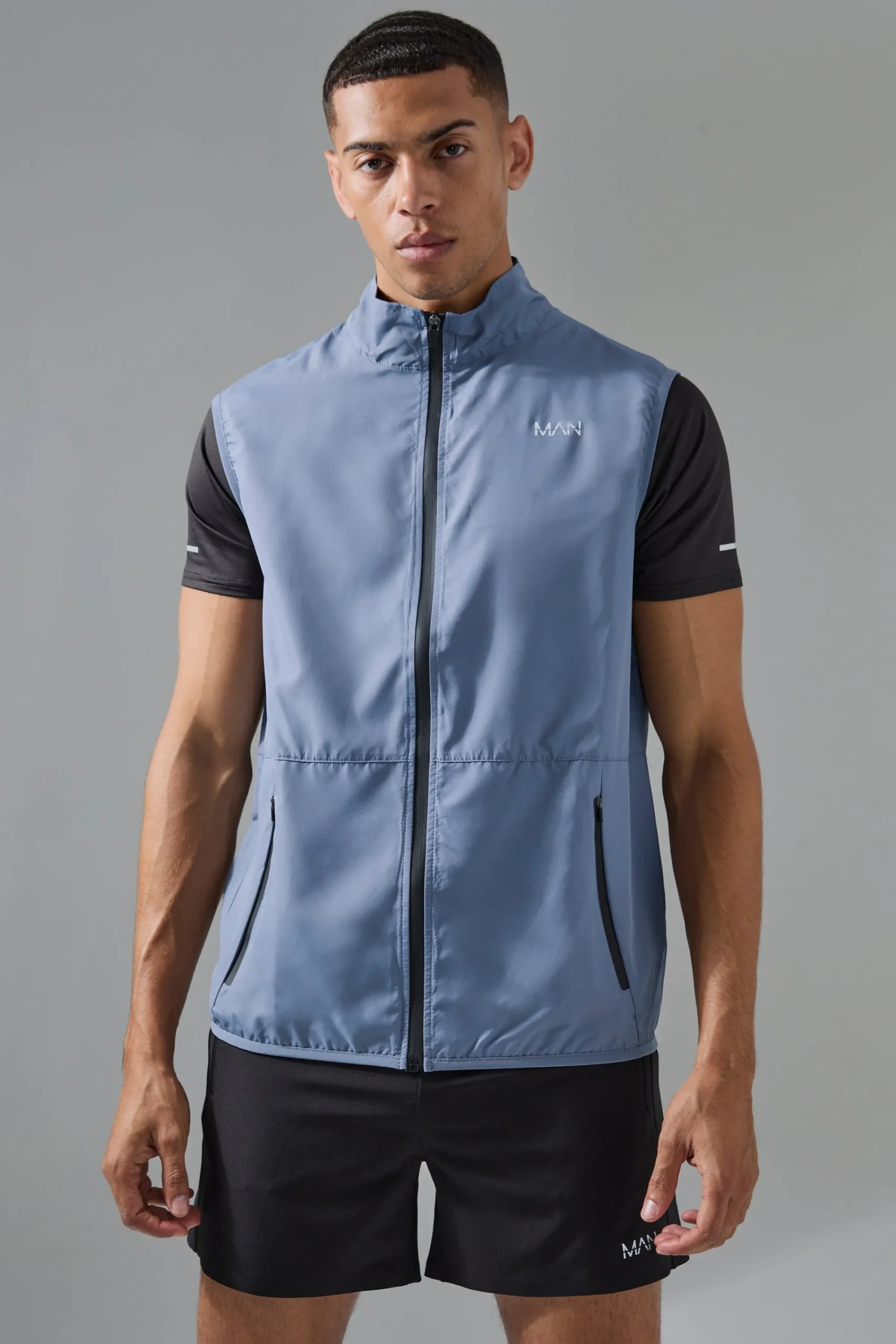 boohooMAN Man Active Ripstop Shower Resist Gilet | UK| Coats & Jackets
