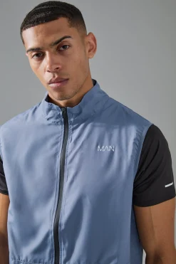 boohooMAN Man Active Ripstop Shower Resist Gilet | UK| Coats & Jackets