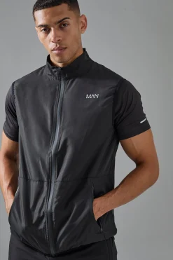 boohooMAN Man Active Ripstop Shower Resist Gilet | UK| Coats & Jackets