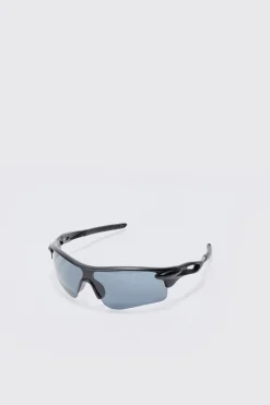 boohooMAN Man Active Rubberised Smoke Lense Sunglasses | UK| Sunglasses