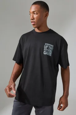 Man Active Stepping Up The Fitness Game Oversized T-shirt | UK^boohooMAN Discount