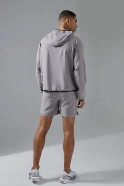 boohooMAN Man Active Stretch Ripstop Short & Windbreaker Tracksuit | UK| Coats & Jackets|Tracksuits