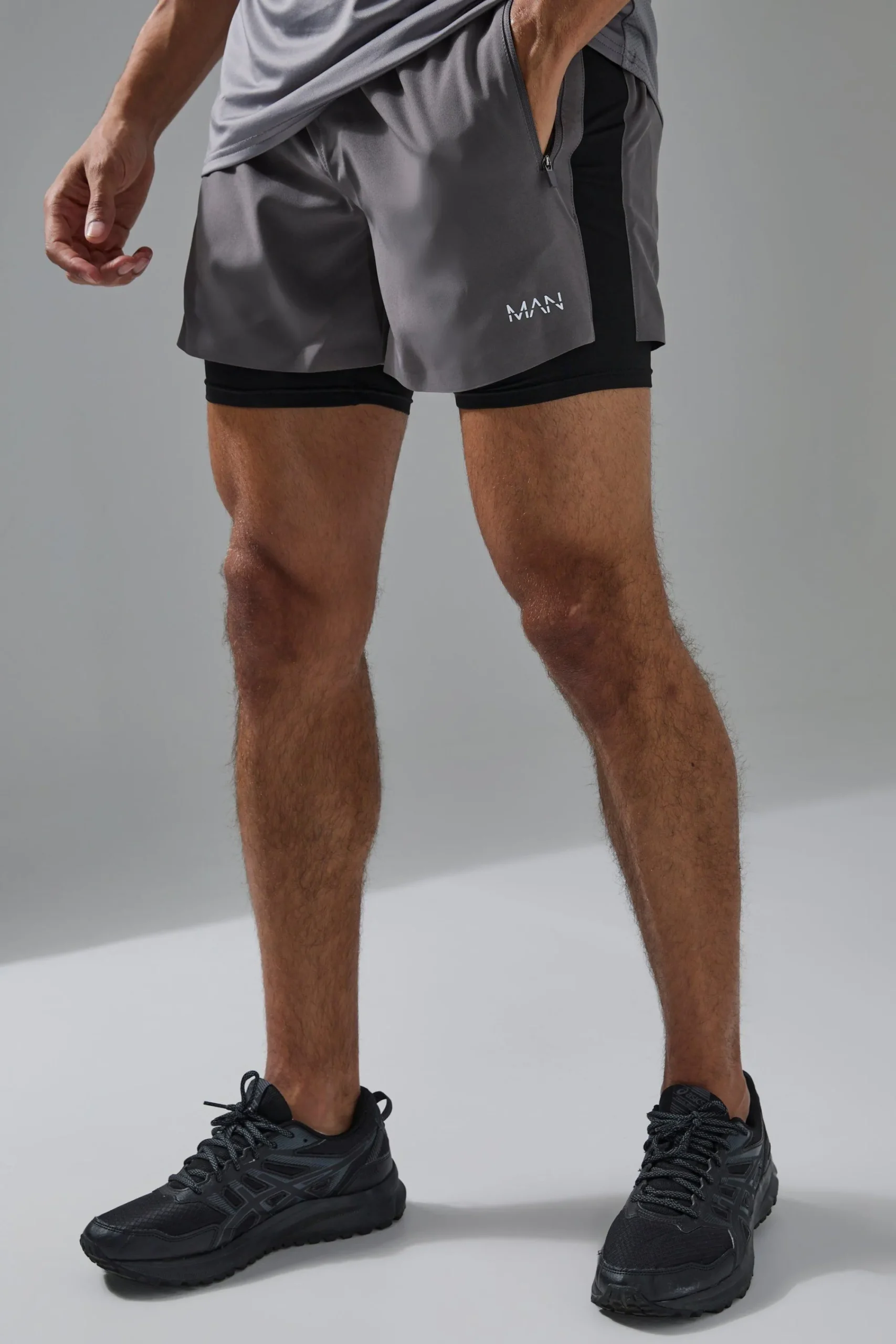 boohooMAN Man Active Stretch Woven 5inch 2in1 Short | UK| Shorts