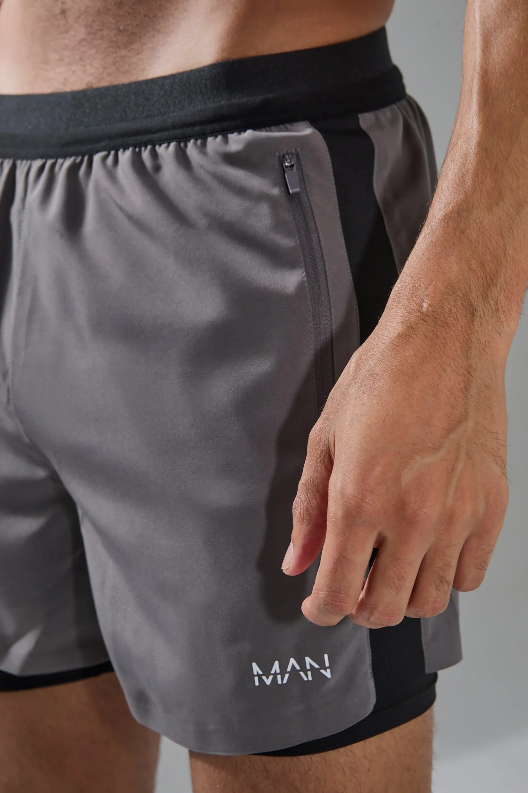 boohooMAN Man Active Stretch Woven 5inch 2in1 Short | UK| Shorts