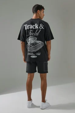 Man Active Track & Field Oversized T-shirt | UK^boohooMAN New