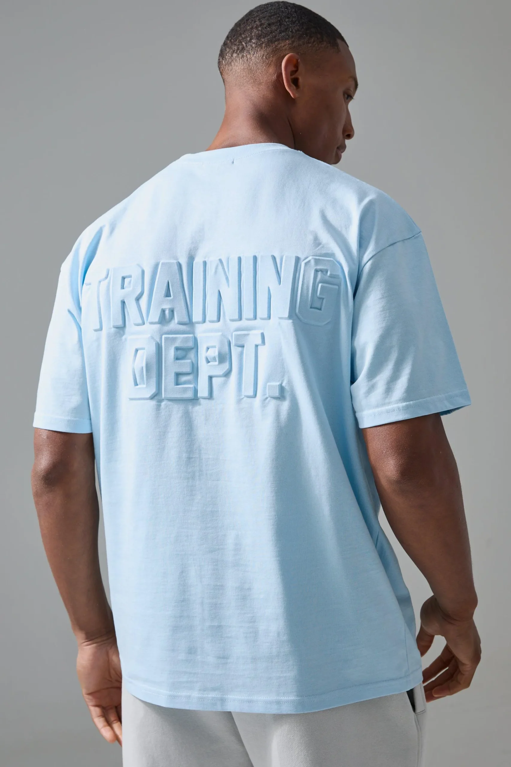 Man Active Training Dept Oversized Embossed T-shirt | UK^boohooMAN Outlet