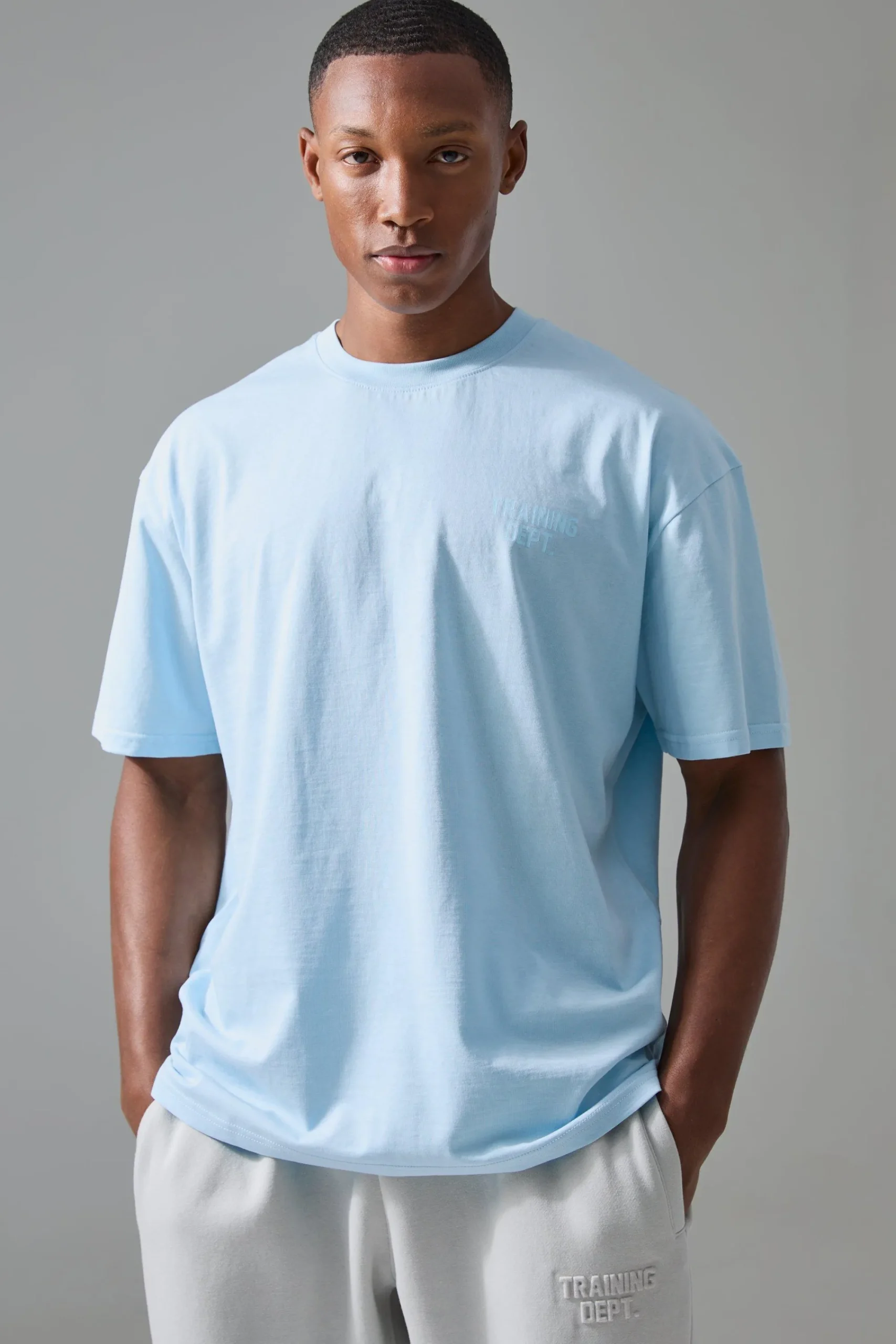 Man Active Training Dept Oversized Embossed T-shirt | UK^boohooMAN Outlet