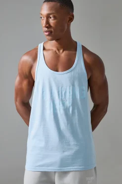 Man Active Training Dept Jersey Regular Fit Stringer Vest | UK^boohooMAN Sale