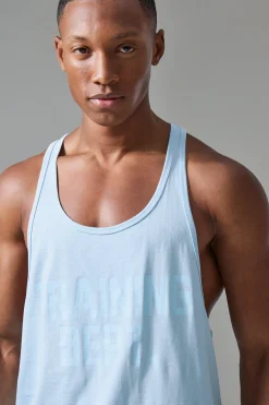 Man Active Training Dept Jersey Regular Fit Stringer Vest | UK^boohooMAN Sale