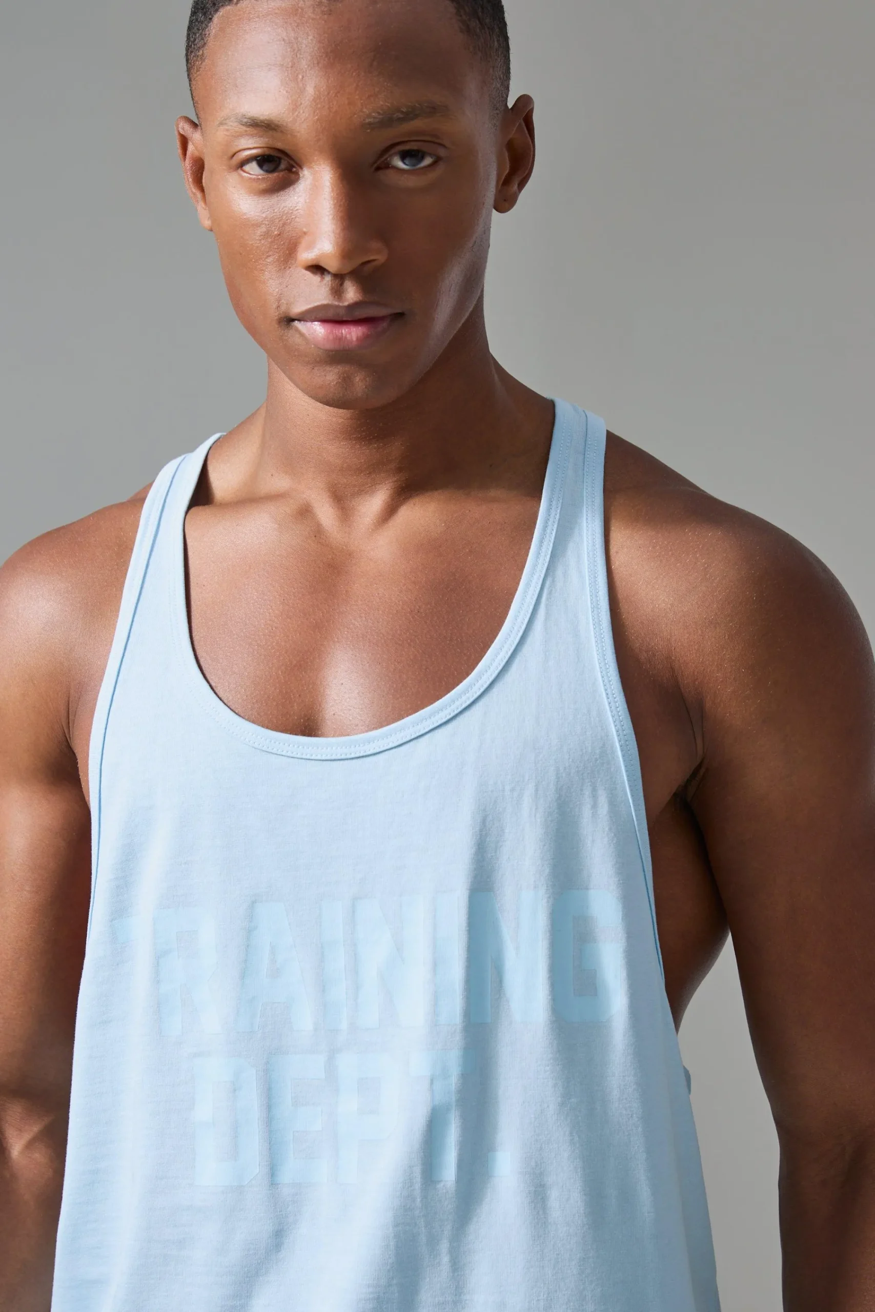 Man Active Training Dept Jersey Regular Fit Stringer Vest | UK^boohooMAN Sale