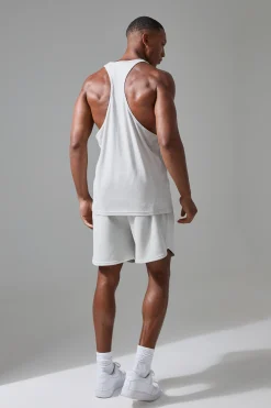 Man Active Training Dept Jersey Reg Fit Stringer Vest | UK^boohooMAN Online