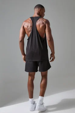 Man Active Training Dept Jersey Regular Fit Stringer Vest | UK^boohooMAN