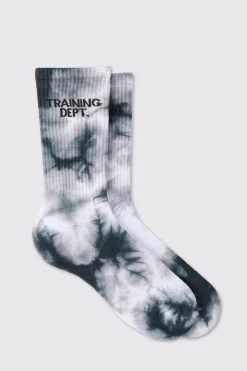 boohooMAN Man Active Training Dept Tie-dye Crew Socks | UK| Underwear & Socks|Underwear & Socks