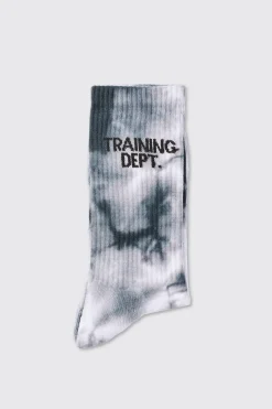 boohooMAN Man Active Training Dept Tie-dye Crew Socks | UK| Underwear & Socks|Underwear & Socks