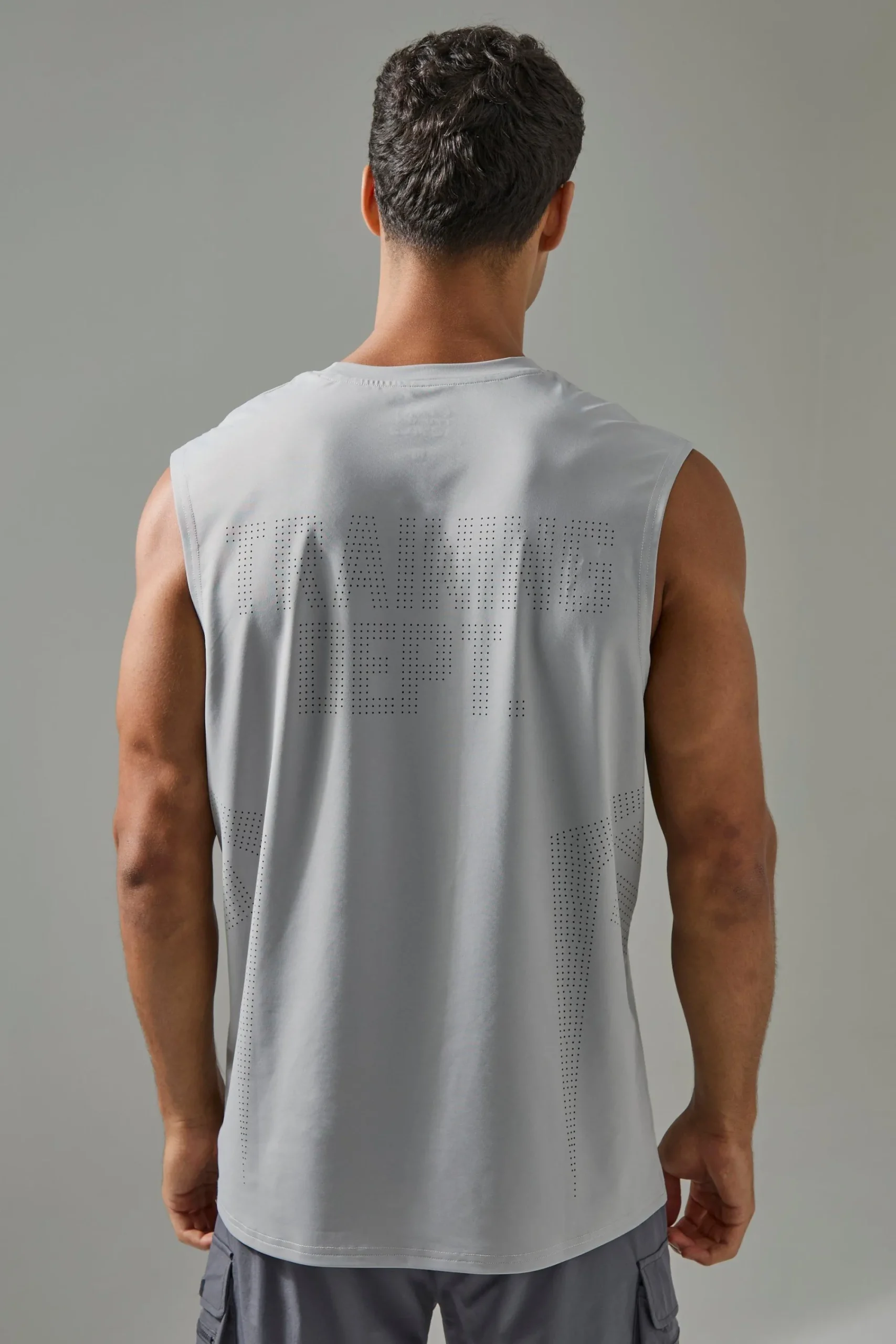 Man Active Training Dept Perforated Performance Tank | UK^boohooMAN