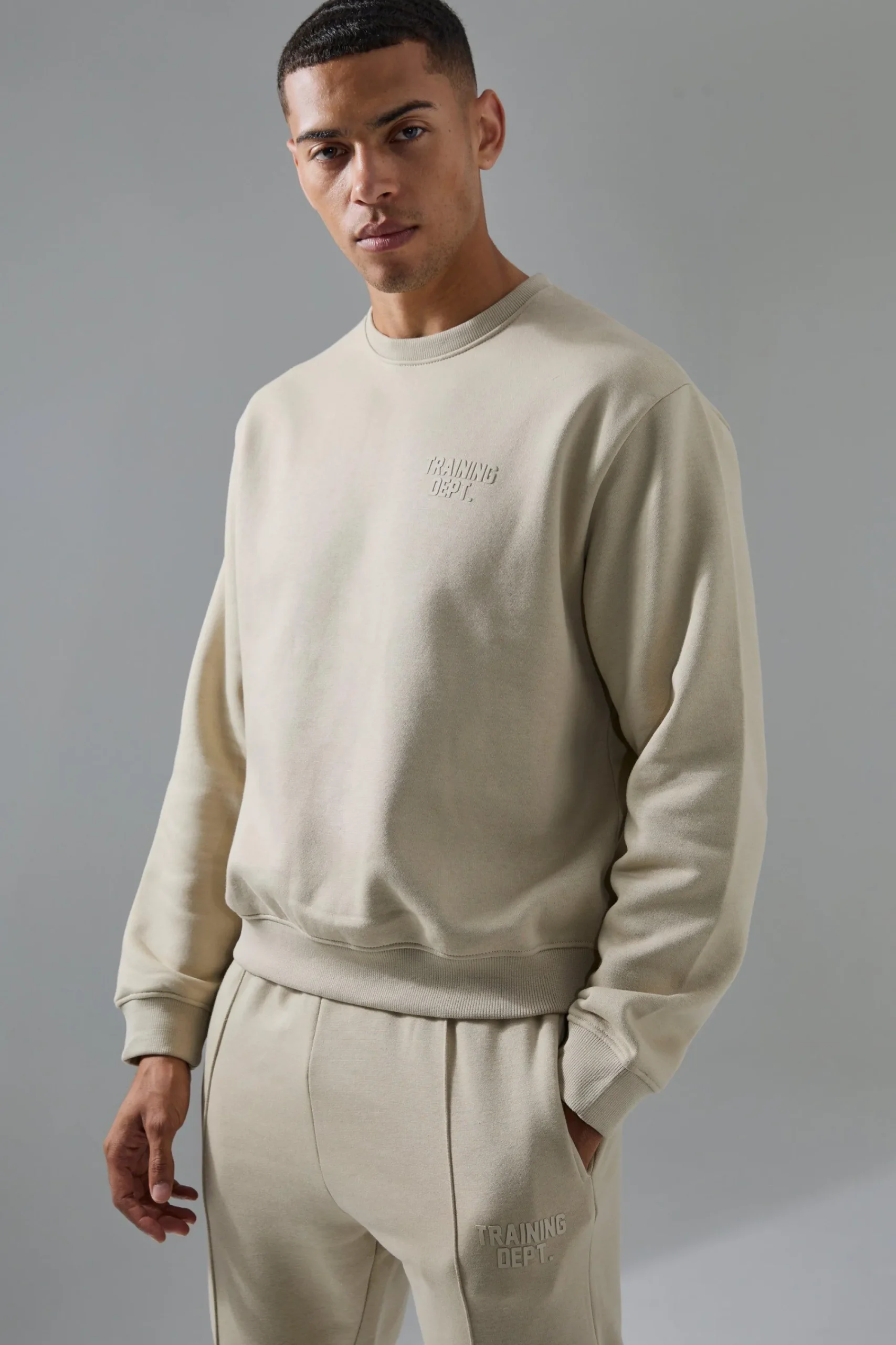 boohooMAN Man Active Training Dept Boxy Sweatshirt & Slim Jogger Tracksuit | UK| Tracksuits