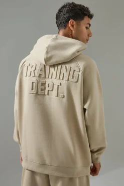 boohooMAN Man Active Training Dept Embossed Oversized Hoodie | UK| Hoodies & Sweatshirts