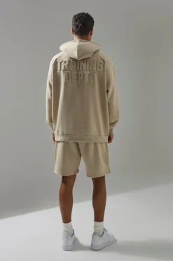 boohooMAN Man Active Training Dept Embossed Oversized Hoodie | UK| Hoodies & Sweatshirts